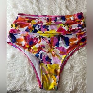 Floral High-Waisted Bikini Bottom